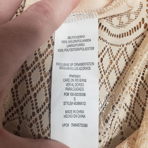 Sequin Hearts Off-Shoulder Lace Sheath Dress Sz S - Picture 8 of 8